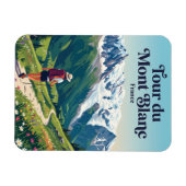 Tour du Mont Blanc Frankreich Magnet (Horizontal)