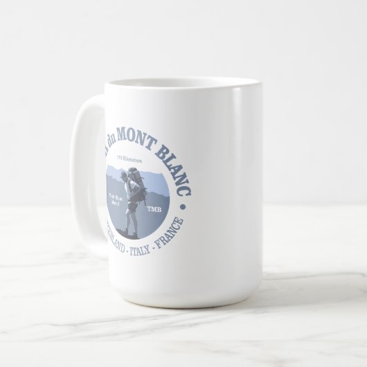 Tour du Mont Blanc Kaffeetasse (Vorderseite Links)