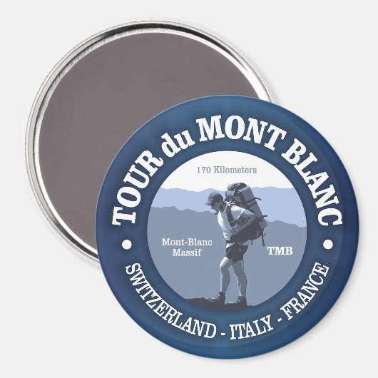 Tour du Mont Blanc Magnet (Vorderseite/Rückseite)