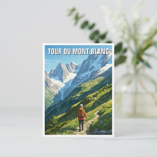 Tour du Mont Blanc Postkarte (Stehend Vorderseite)