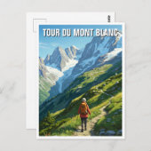 Tour du Mont Blanc Postkarte (Vorne/Hinten)