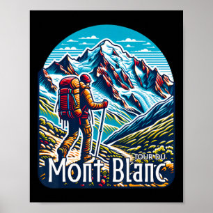 Tour Du Mont Blanc Tmb Schweiz Italien Frankreich Poster