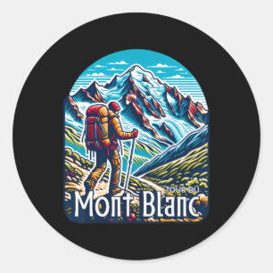 Tour Du Mont Blanc Tmb Schweiz Italien Frankreich Runder Aufkleber