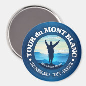 Tour du Mont Blanc (V) Magnet (Vorderseite/Rückseite)