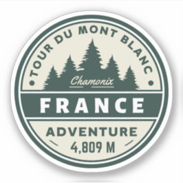 Tour du mont Blanc Wandern Franz Abenteuer Aufkleber