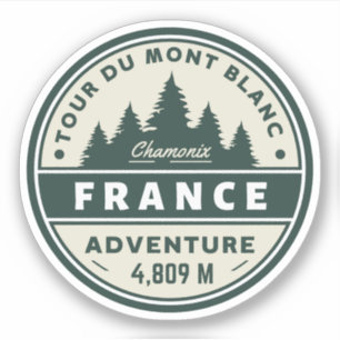 Tour du mont Blanc Wandern Franz Abenteuer Aufkleber