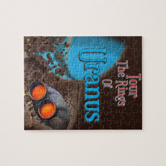 Tour durch die Ringe des Uranus-Reiseplakats Puzzle (Horizontal)