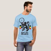 Tour durch Flandern Lion in Belgien T-Shirt (Vorne ganz)