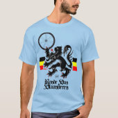 Tour durch Flandern Lion in Belgien T-Shirt (Vorderseite)