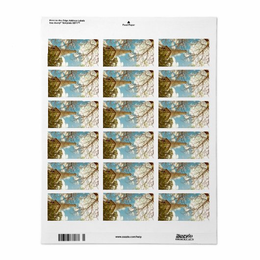 Tour Eiffel Adressaufkleber (Vorne)