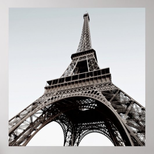 Tour Eiffel Black & White Poster (Vorne)
