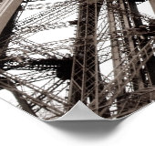 Tour Eiffel Black & White Poster (Ecke)