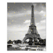 Tour Eiffel, Frankreich - Schwarz/Imitate Gold Spr Fotodruck (Vorne)