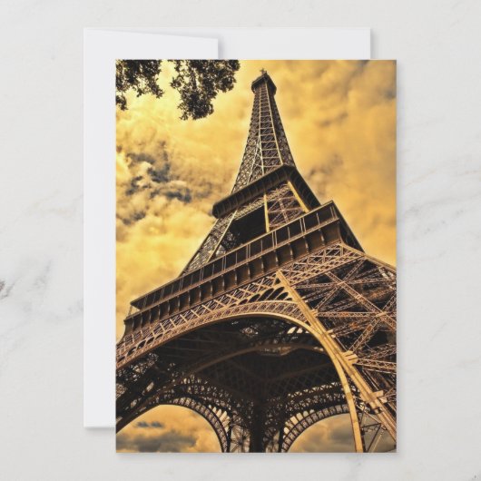 Tour Eiffel Paris Frankreich Feiertagskarte (Vorderseite)