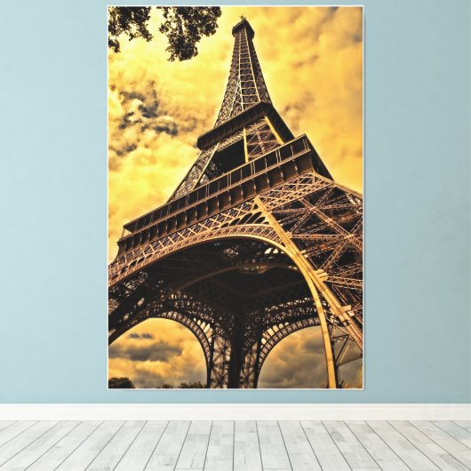 Tour Eiffel Paris Frankreich Leinwanddruck (Insitu (Holzboden))