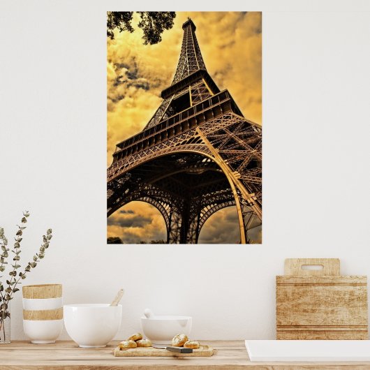 Tour Eiffel Paris Frankreich Poster (Matte) (Küche)