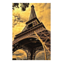 Tour Eiffel Paris Frankreich Poster (Satin)
