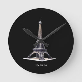 Tour Eiffel Paris Frankreich Runde Wanduhr