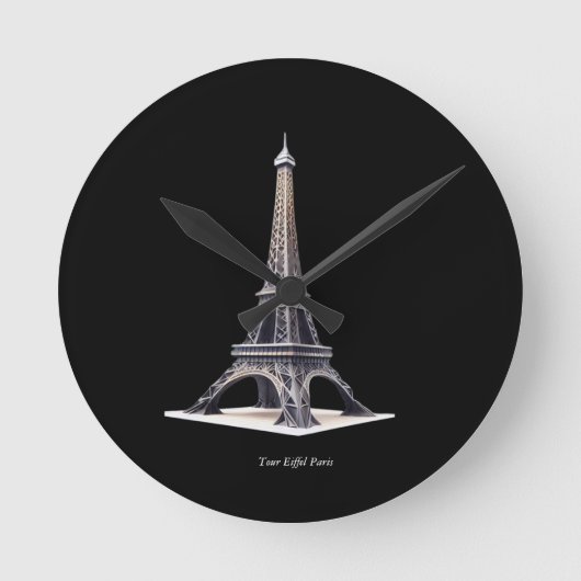 Tour Eiffel Paris Frankreich Runde Wanduhr (Vorderseite)