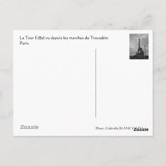 Tour Eiffel Postkarte (Rückseite)