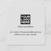 Tour | Fremdenführer hellgrau Quadratische Visitenkarte (Rückseite)