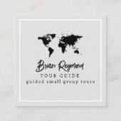 Tour | Fremdenführer hellgrau Quadratische Visitenkarte (Vorderseite)