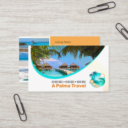Tour Guide | Best Vacations Business Card Visitenkarte (Vorderseite/Rückseite Beispiel)