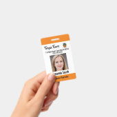 Tour Guide Foto ID Orange Ausweis (Handheld)