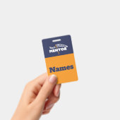 Tour Guide Name Tags - Orange Abzeichen Ausweis (Handheld)