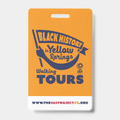 Tour Guide Name Tags - Orange Abzeichen Ausweis (Rückseite)