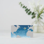 Tour Guide Niedlich Blue Visitenkarte (Stehend Vorderseite)