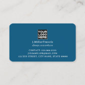 Tour Guide Niedlich Blue Visitenkarte (Rückseite)