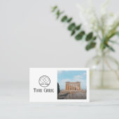 Tour Guide Reiseführer Agent Eleganter QR-Code Visitenkarte (Stehend Vorderseite)