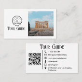 Tour Guide Reiseführer Agent Eleganter QR-Code Visitenkarte (Vorne/Hinten)