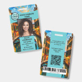 Tour Guide Travel Agency Photo ID Badge Ausweis (Front & Back)