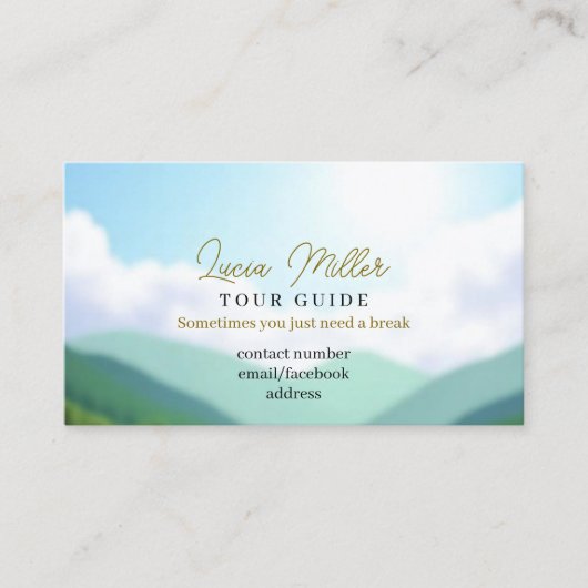 Tour Guide Visitenkarte (Vorderseite)