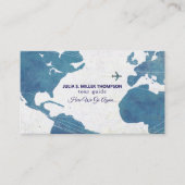 Tour Guide Watercolor Blaue Karte (Vorderseite)