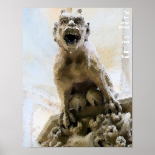Tour Saint Jacques Grotesque Poster (Vorne)