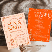 Tour Sun und Spritz Bachelorette Wochenende Einladung