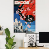 Tour Tokyo, Japan, travel poster, Poster (Heimbüro)