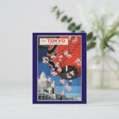 Tour Tokyo, Japan, travel poster, Postkarte (Stehend Vorderseite)