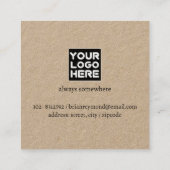 Tour / Tourismus Guide Quadratische Visitenkarte (Rückseite)