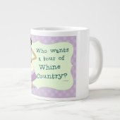Tour Whine Country Funny Housefrau Cartoon Jumbo-Tasse (Vorderseite Rechts)