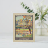 Touraine Circuits Automobiles Vintage Poster der 2 Postkarte (Stehend Vorderseite)