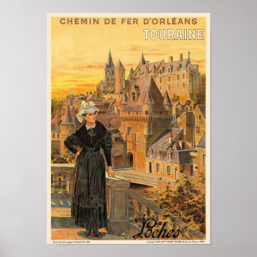 Touraine Loches Frankreich Vintage Poster 1906 (Vorne)