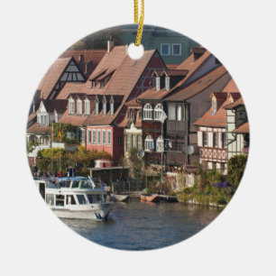 Tourboot in Klein-Venedig und Regnitz Keramik Ornament