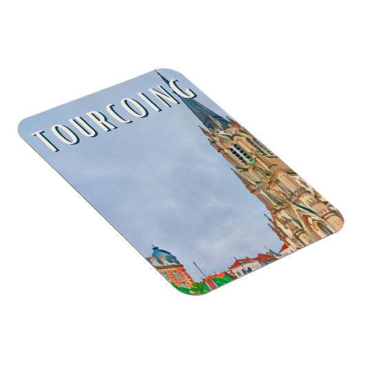 Tourcoing Foto Vintage Magnet (Rechte Seite)