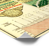 Tourenplan des Custer Battlefield Highway Poster (Ecke)