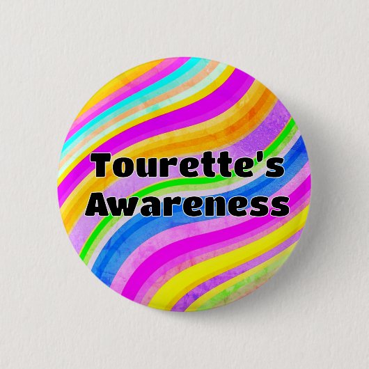 Tourette-Bewusstseinsabzeichen – Abstrakter ruhige Button (Vorderseite)