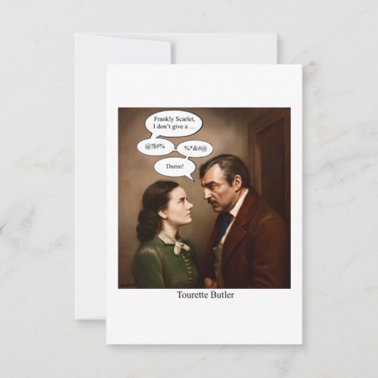 Tourette Butler Einladung (Vorderseite)